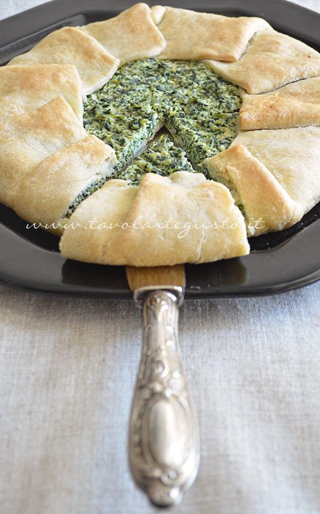 Torta ricotta e spinaci (senza uova) - Ricetta. - Ricetta di Tavolartegusto