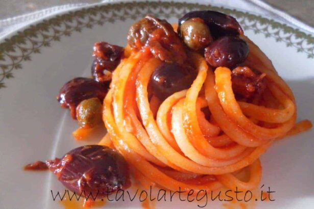 linguine olive e capperi - Ricetta di Tavolartegusto