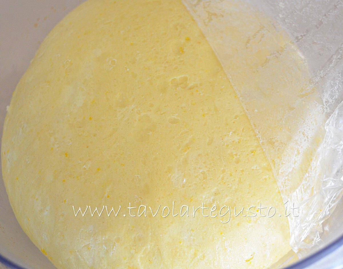 Impasto pasta brioche dopo la seconda lievitazione in frigo - Pasta Brioche Ricetta - Brioches dolci