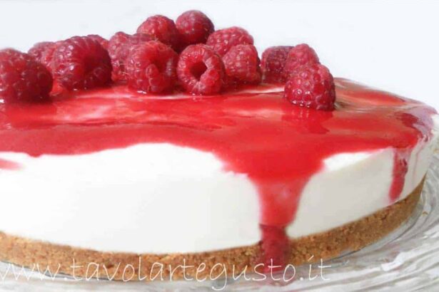 cheesecake ricotta e lamponi