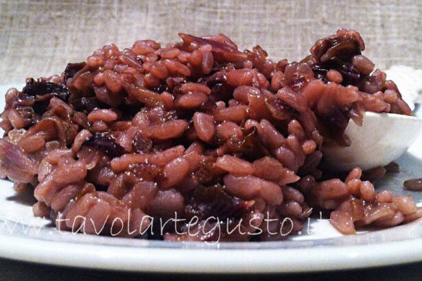 risotto al radicchio e vino rosso