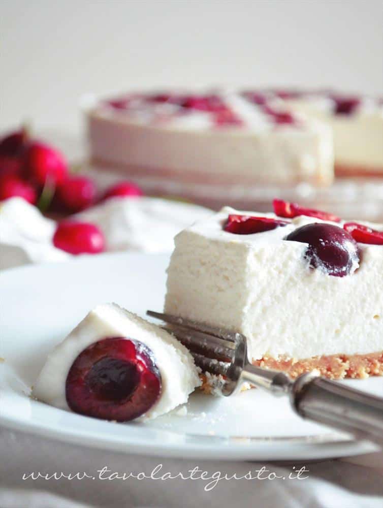 Cheesecake yogurt e ciliegie Ricetta Cheesecake yogurt