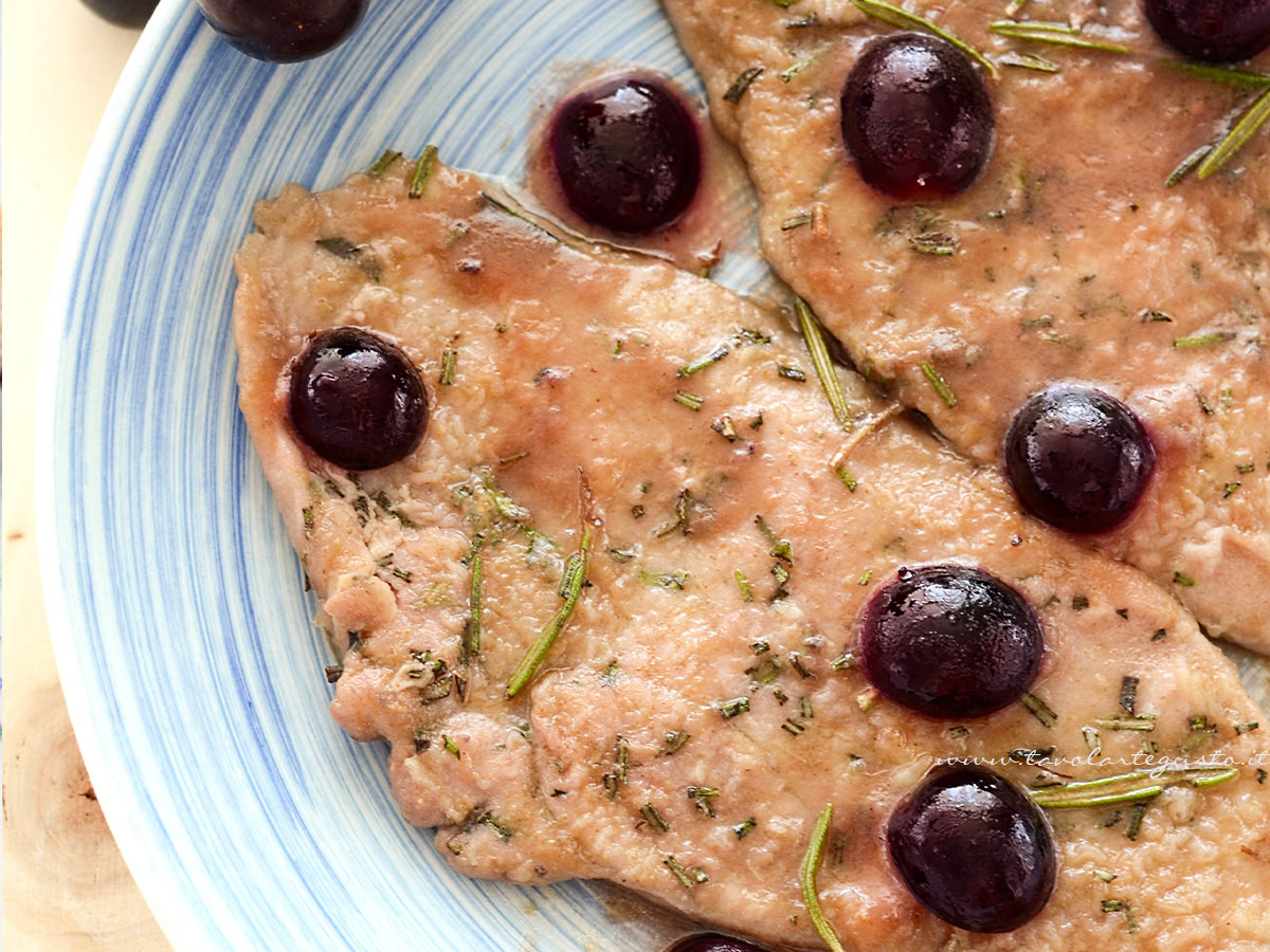 scaloppine all'uva