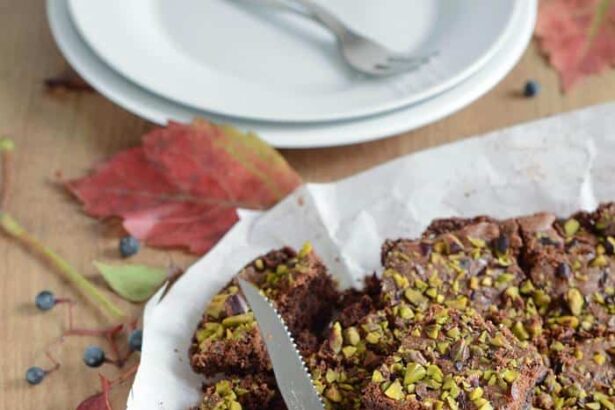 Brownies al cioccolato e pistacchi - Ricetta Brownies