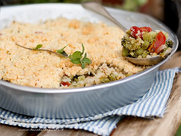 Crumble salato - Crumble di verdure - Ricetta di Tavolartegusto