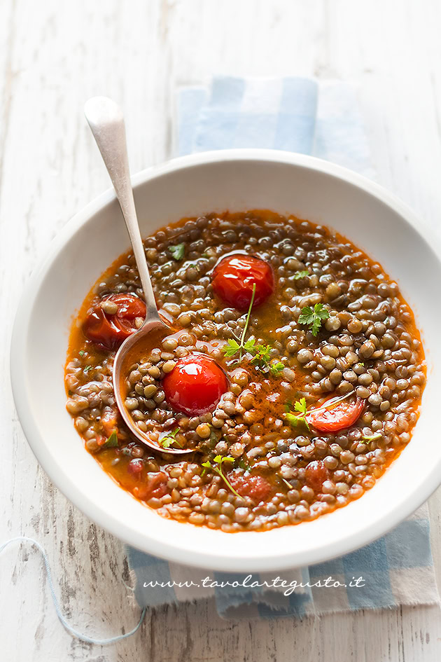 ricetta zuppa di lenticchie - Ricetta di Tavolartegusto