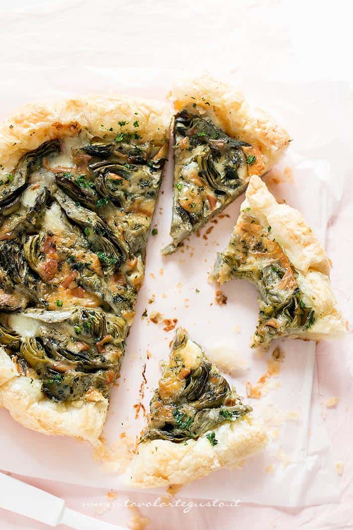 Torta salata con Carciofi - Ricetta Torta salata con Carciofi