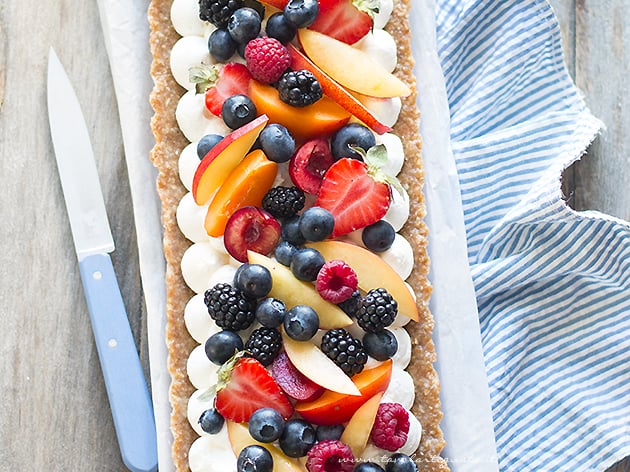 Crostata senza cottura alla frutta - Ricetta Crostata senza cottura