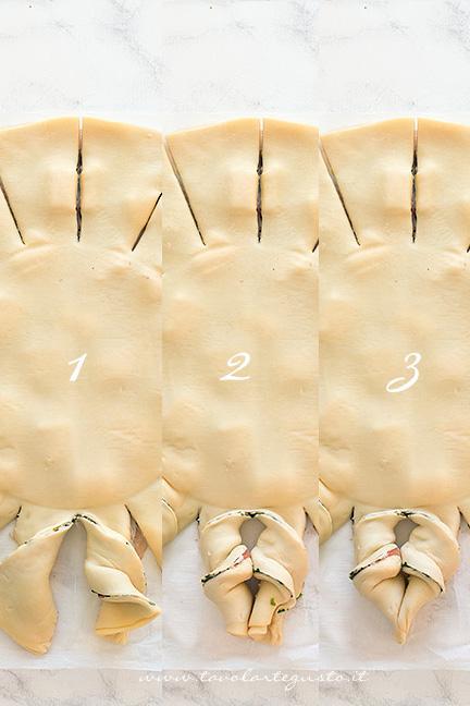 Come fare le punte della Stella di Pasta sfoglia 2 - Ricetta Stella di pasta sfoglia