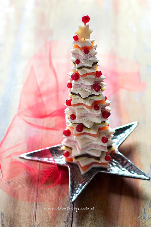 Pane A Forma Di Stella Di Natale.Albero Di Natale Con Tramezzini Ricetta Albero Di Tramezzini