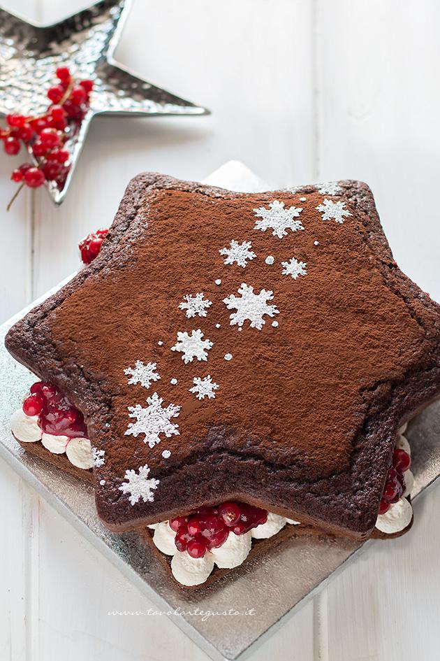 Dolce Stella Di Natale Ingredienti.Torta Stella Al Cioccolato Farcita Facile Golosa Ricetta Torta Stella