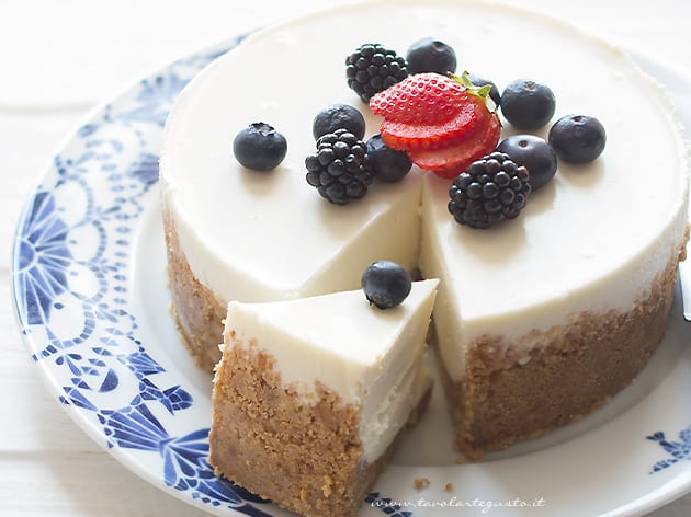 Cheesecake alla ricotta - Ricetta Cheesecake alla ricotta (senza cottura)-