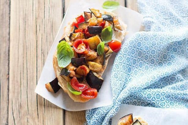 Bruschette con melanzane e pomodorini (Ricetta veloce e golosa)