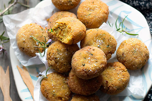 interno morbido delle polpette di ceci - Ricetta polpette di ceci