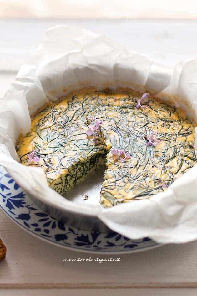 Frittata con agretti - Ricetta Frittata con agretti (barba di frate)