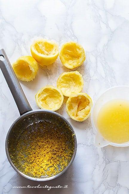 succo e buccia di limoni - Ricetta Lemon curd - Ricetta di Tavolartegusto