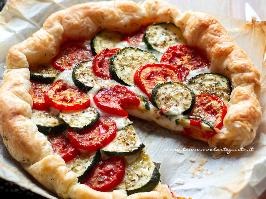 torta salata zucchine e pomodori