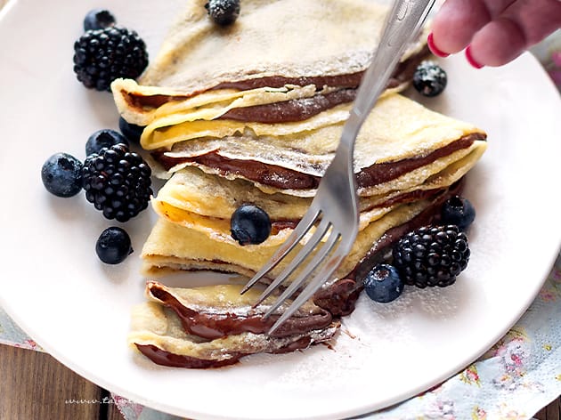 Crepes alla nutella - Ricetta Crepes alla nutella-