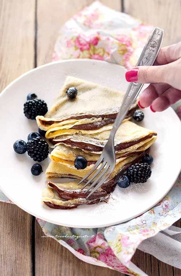 Crepes alla nutella - Ricetta Crepes alla nutella