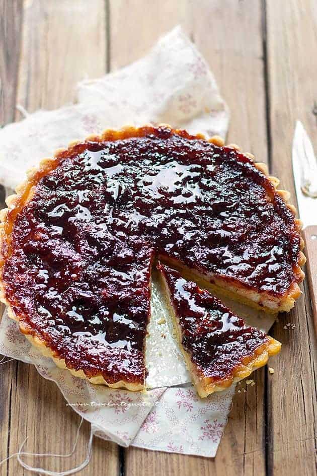 Crostata ricotta e visciole romana - Ricetta Crostata ricotta e visciole