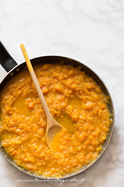 Polpa di zucca cotta - Ricetta Risotto alla zucca - Ricetta di Tavolartegusto