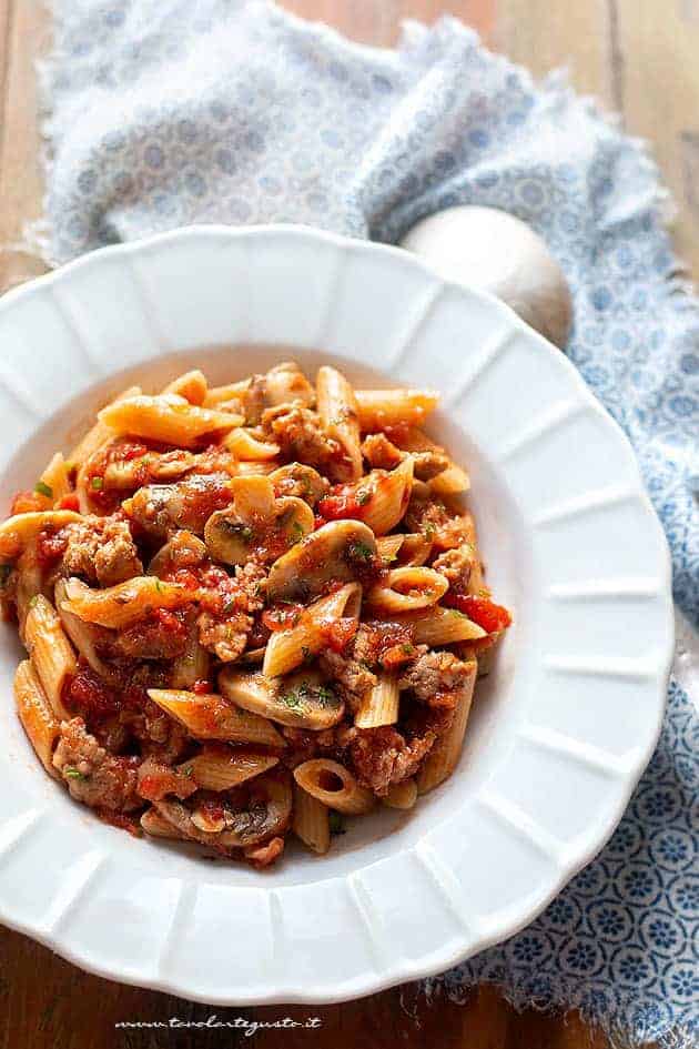 Pennette alla boscaiola - Ricetta Pasta alla boscaiola