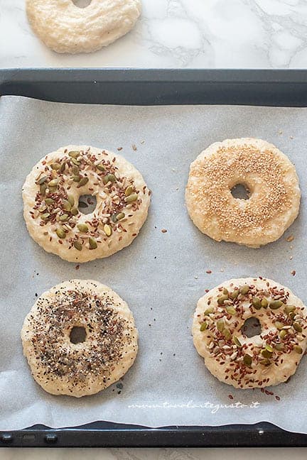 cottura in forno dei Bagels - Ricetta Bagel