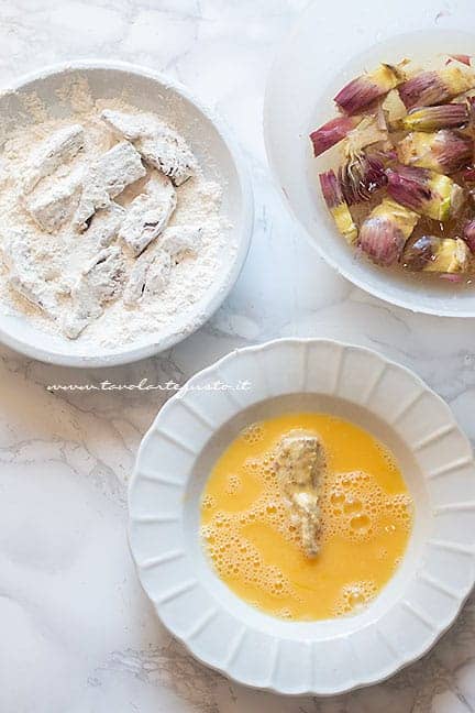 pastella per carciofi - Ricetta Carciofi fritti