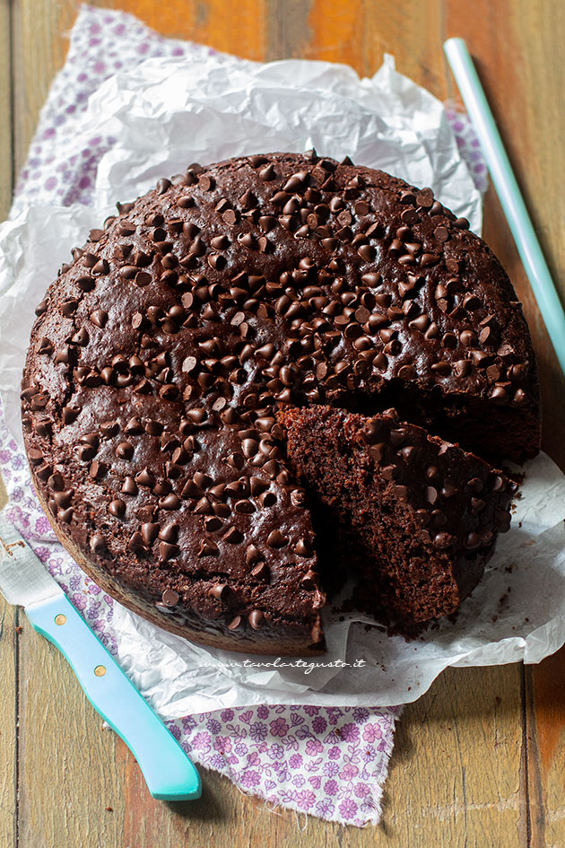 torta al cioccolato senza uova morbida