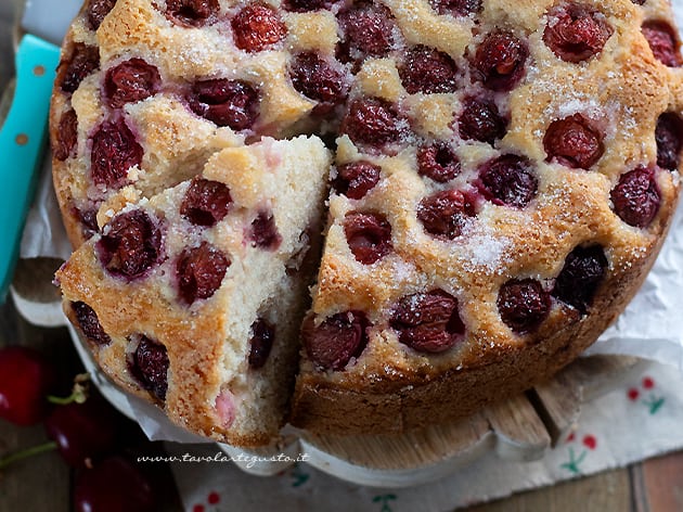 torta di ciliegie vegan - Ricetta Torta di ciliegie vegana-