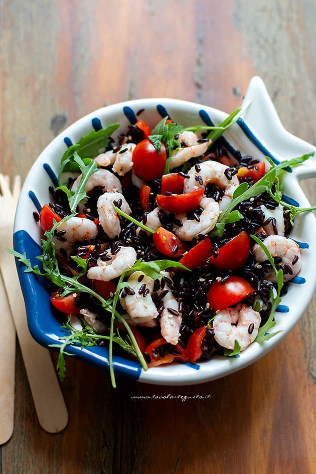 Insalata di riso venere - Ricetta Riso venere all'insalata