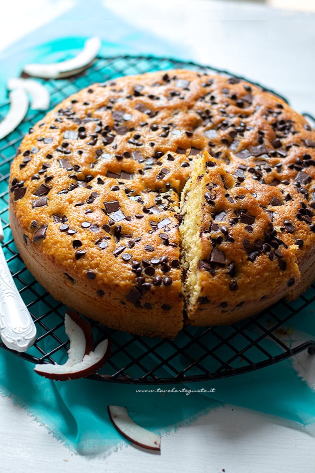 Torta cocco e cioccolato - Ricetta Torta cioccolato e cocco