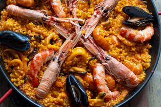 paella - Ricetta paella di pesce (paella de mariscos)-