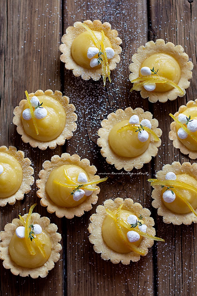 crostatine al limone- Ricetta crostatine alla crema di limone