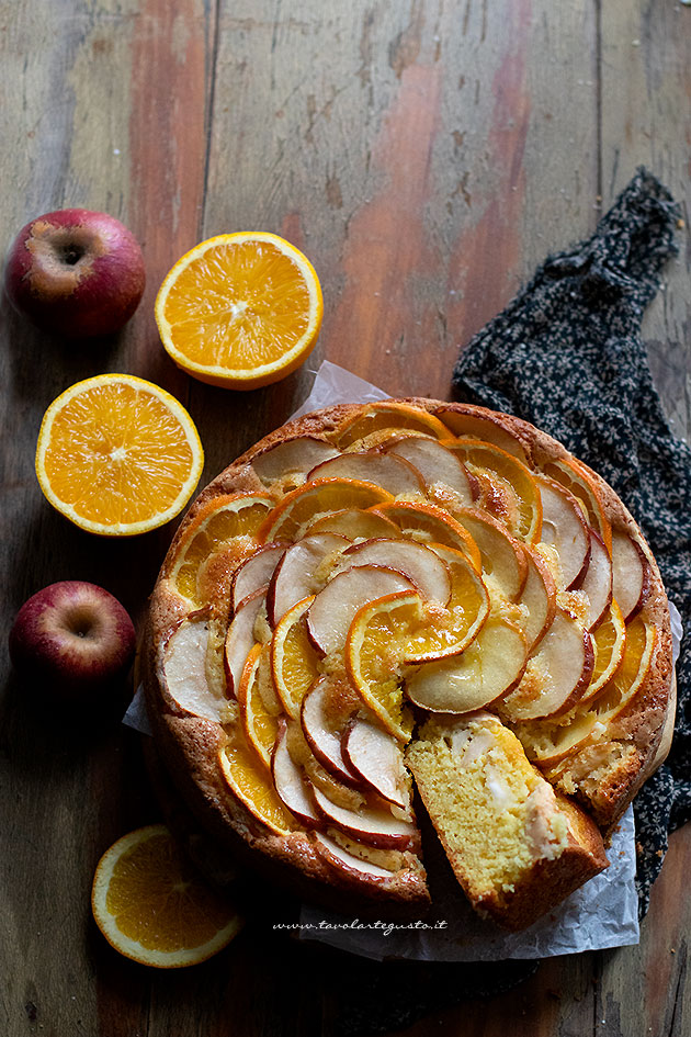 Torta mele e arance - Ricetta Torta mele e arance-