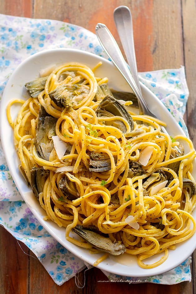 Ricetta Pasta con carciofi