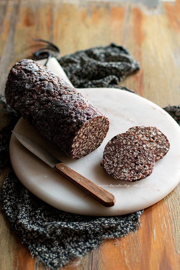 salame di riso soffiato e cioccolato - Ricetta salame di riso soffiato-