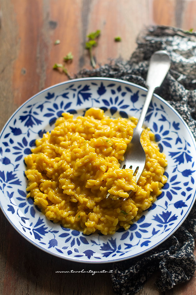 risotto allo zafferano senza brodo