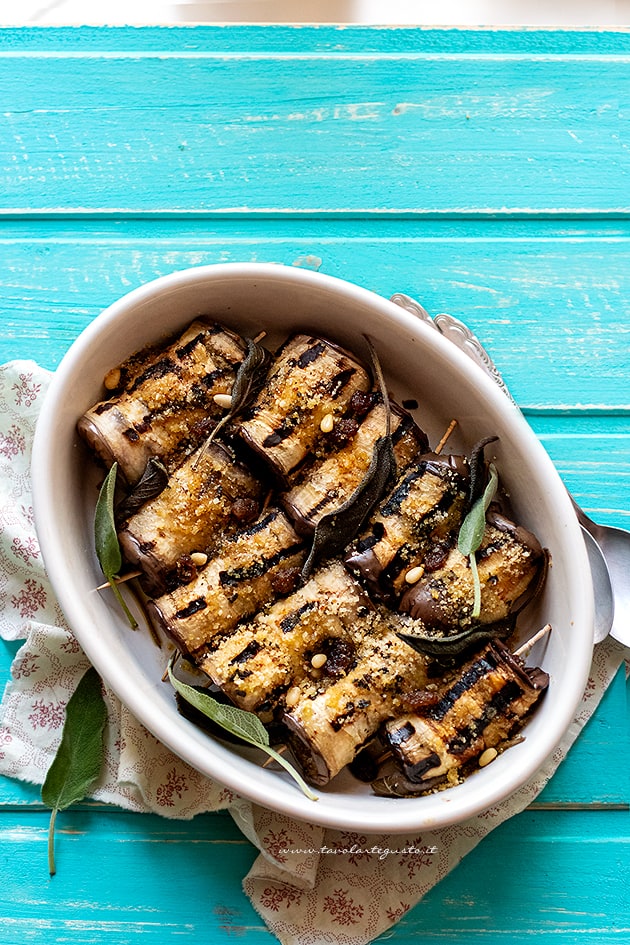 Melanzane a beccafico - Ricetta Melanzane a beccafico-