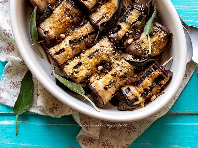 Melanzane a beccafico - Ricetta Melanzane a beccafico