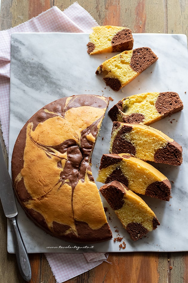 Torta variegata cacao e vaniglia - Ricetta Torta variegata-