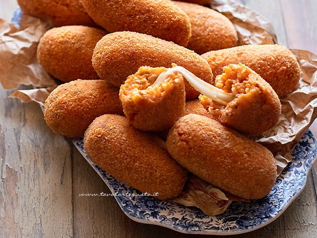 Suppli di riso - Ricetta Supplì al telefono - Ricetta di Tavolartegusto