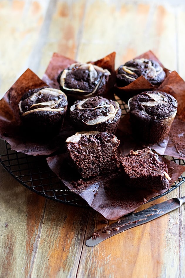 Muffin pere e cioccolato-