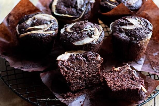 Muffin pere e cioccolato