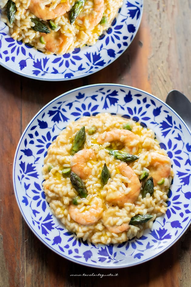 Risotto asparagi e gamberetti -