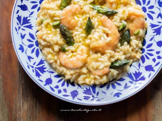 Risotto asparagi e gamberetti