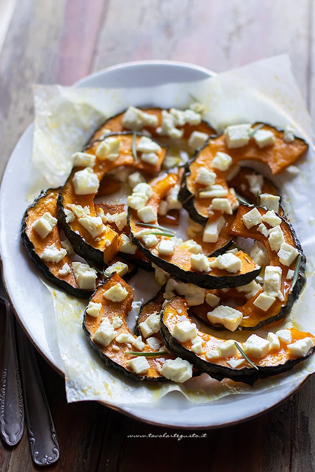 Zucca e feta al forno