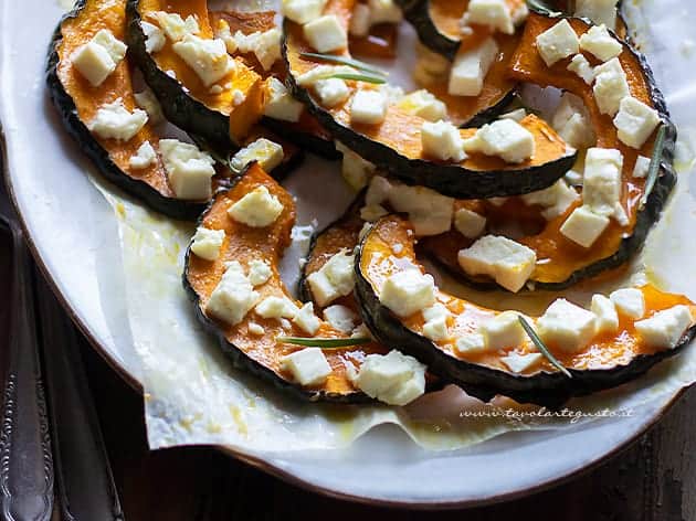 Zucca e feta al forno