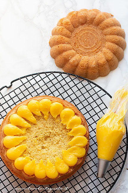 torta con crema al limone