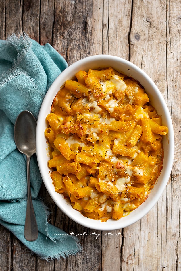 pasta al forno con la zucca